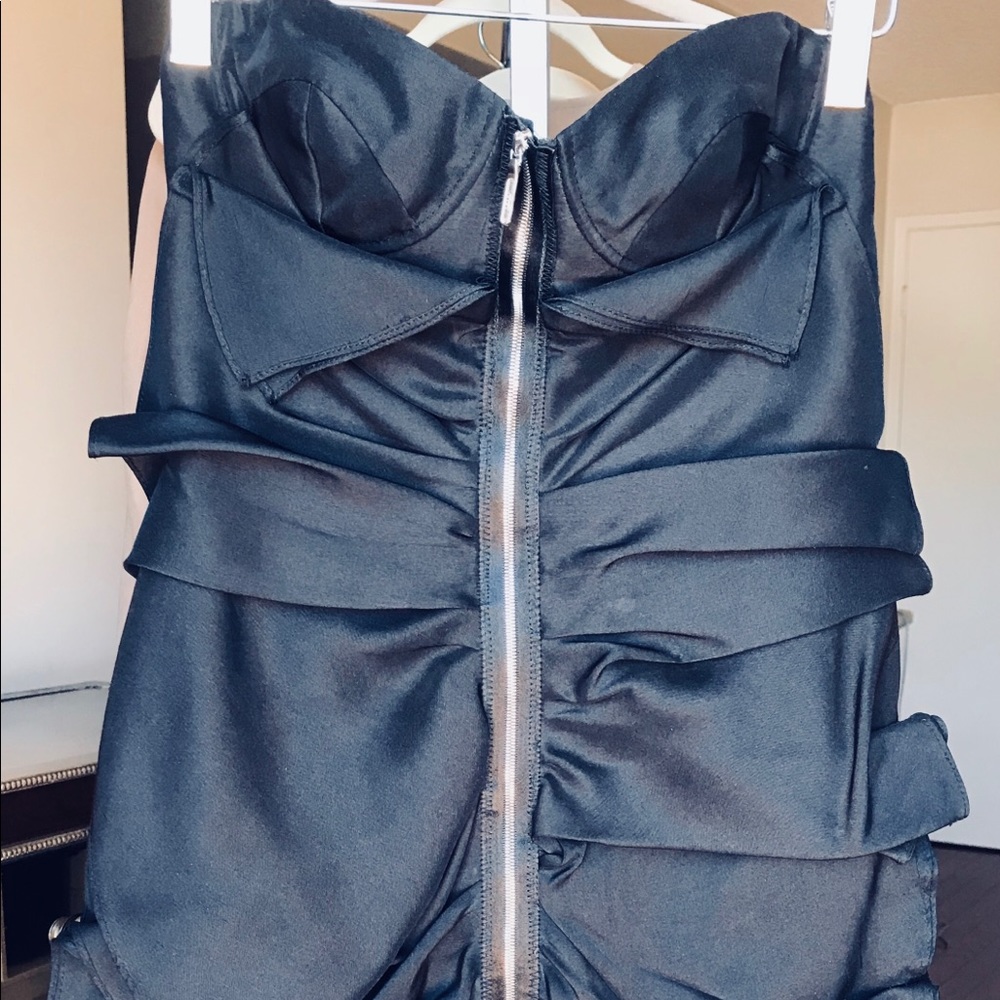 Nicola Finetti Ruffle Flan Bodice Dress